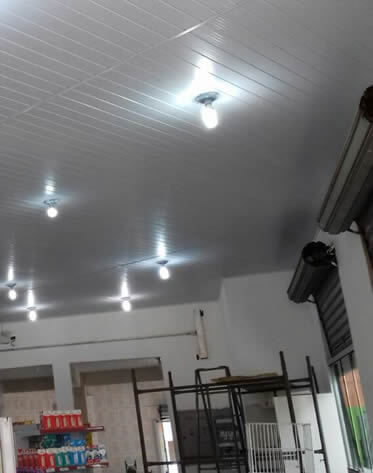 Projeto forro de pvc e luminárias